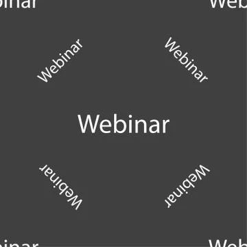Webinar web camera sign icon. Online Web-study symbol. Seamless pattern on a  스톡 일러스트