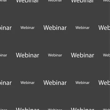 Webinar web camera sign icon. Online Web-study symbol. Seamless pattern on a gra 스톡 일러스트