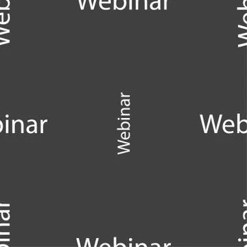 Webinar web camera sign icon. Online Web-study symbol. Seamless pattern on a gra Stock Illustration