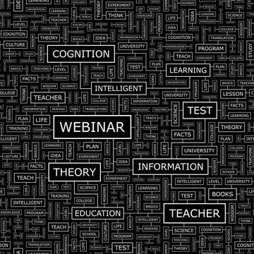 WEBINAR WEBINAR. Seamless pattern. Word cloud illustration. Copyright: xZo... Stock Photos