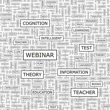 WEBINAR WEBINAR. Seamless pattern. Word cloud illustration. Copyright: xZo... Stock Photos