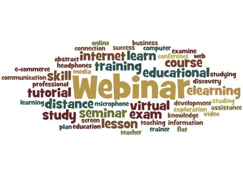 Webinar, word cloud concept 스톡 일러스트