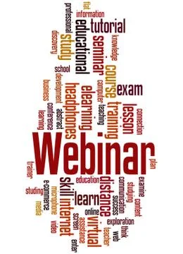 Webinar, word cloud concept 스톡 일러스트