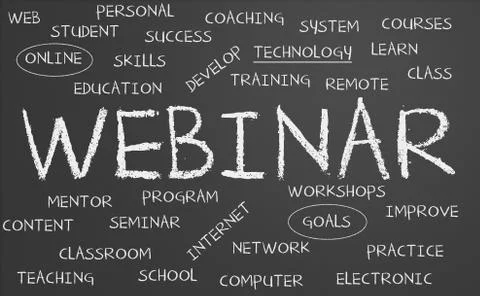 Webinar word cloud Illustrazione stock