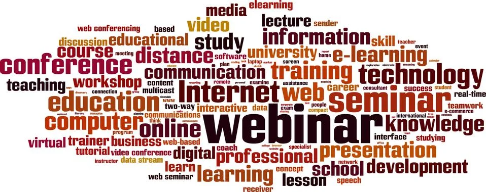 Webinar word cloud Illustrazione stock