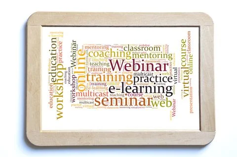 Webinar word cloud Foto stock