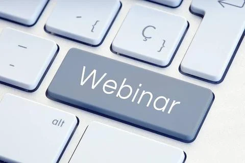 Webinar word on gray computer Keyboard Key Webinar word on gray computer K... Stock Photos