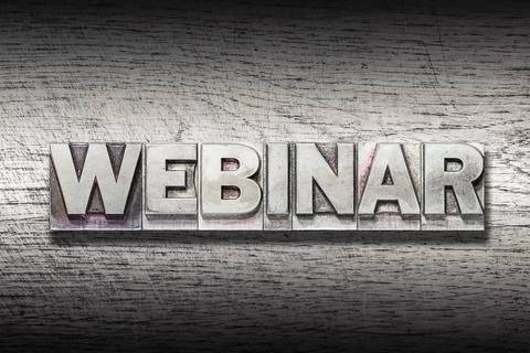 Webinar word met Stock Photos