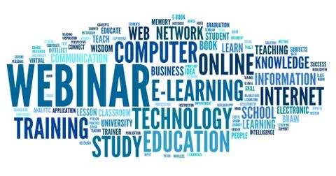 Webinar in word tag cloud Stock Illustration