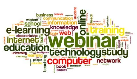 Webinar in word tag cloud Stock Illustration