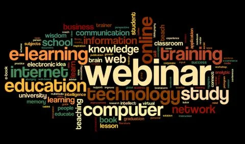 Webinar in word tag cloud Stock Illustration
