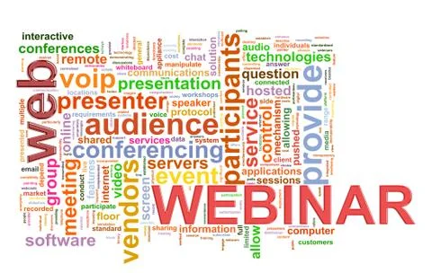 Webinar word tags Stock Illustration