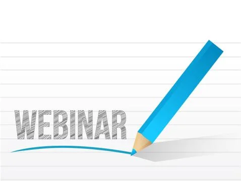 Webinar written on a notepad paper illustration Stock Illustration