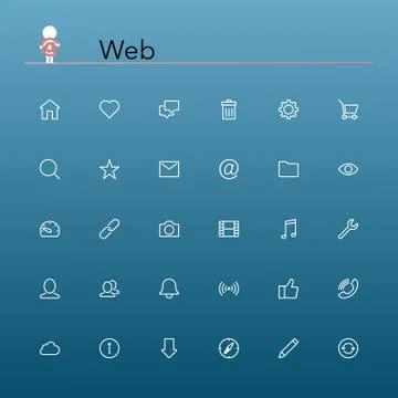 Webline icons Stock Illustration