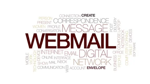 Webmail animated word cloud, text design animation. Kinetic typography. Stock Footage 82348994