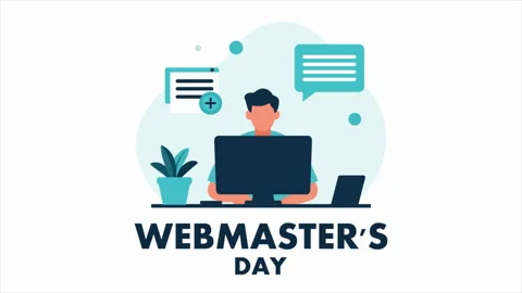 Webmaster Day Programmer Computer Design Programming Freelance Vídeo Stock 343442036