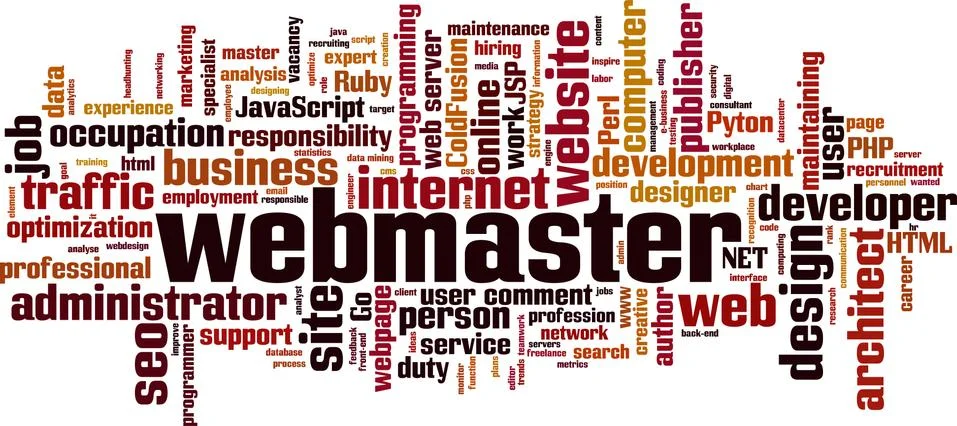 Webmaster word cloud Illustration
