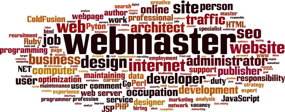 Webmaster word cloud Illustration