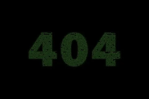 Webmasters Day. text 404 from binary code in green tones. Stock Illustration
