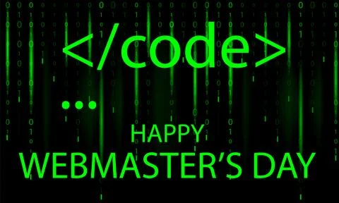 Webmasters on matrix background Illustrazione stock