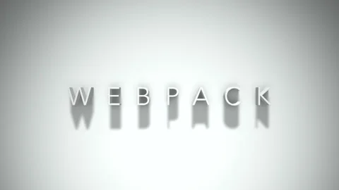 Webpack 3D title animation with shadows on a white background 스톡 동영상 297274930