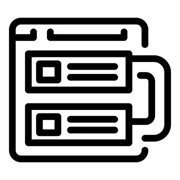 Webpage being copied using copy paste function icon Illustrazione stock