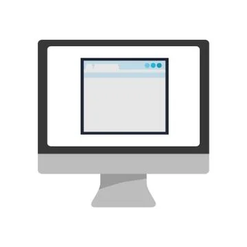 Webpage computer technology icon.  Vector graphic イラスト素材