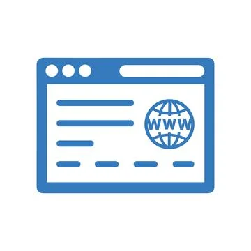 Webpage icon. Blue version. Stock-Illustration