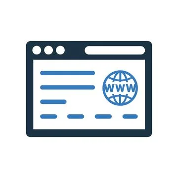 Webpage icon. Simple vector design. Stock-Illustration