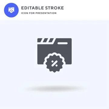 Webpage icon vector, filled flat sign, solid pictogram isolated on white, log Stock Illustration