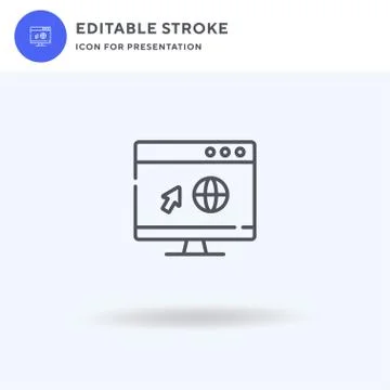 Webpage icon vector, filled flat sign, solid pictogram isolated on white, logo Stock Illustration