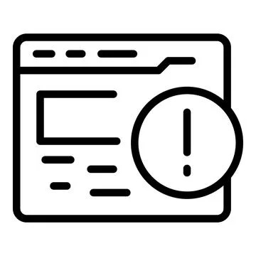 Webpage malware icon, outline style 스톡 일러스트