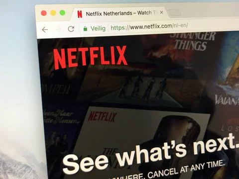 Webpage of netflix.com Stock Photos