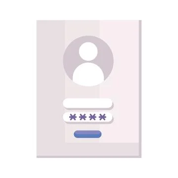 Webpage with password access Illustrazione stock