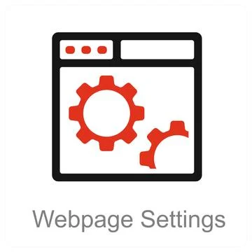 Webpage Settings Stock Illustration