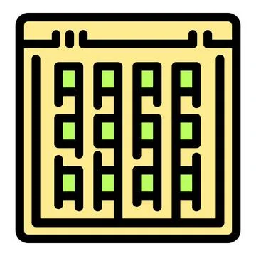 Webpage showing building with multiple apartments icon Illustrazione stock
