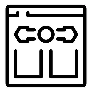 Webpage showing data transferring icon Stock-Illustration
