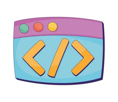 Webpage template with code Stock Illustration