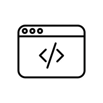 Webpage template with code line style icon イラスト素材