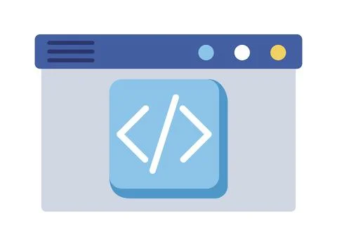Webpage template with coding Stock-Illustration