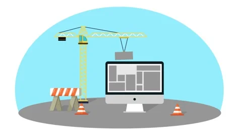 Webpage under construction animation Stock Footage 195943457