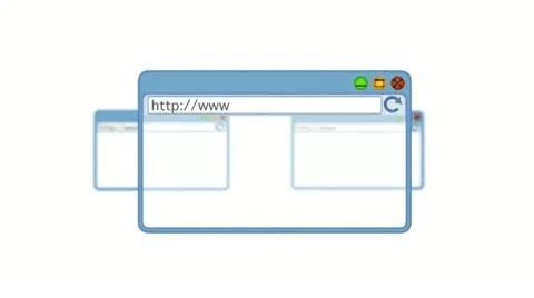 Webpages in motion on white background Stock Footage 10862833