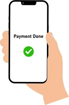 WebPayment done in Phone, Payment with Mobile, Payment approved in Phone, p.. Stock Illustration