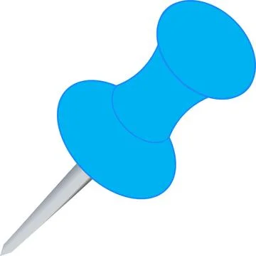 WebPush Pin icon, attachment pin, Attach document, paper clip needle Stock Illustration