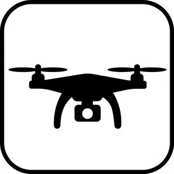 WebQuadcopter drone with digital camera icon Stock Illustration