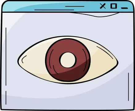 Webscreen eye vision illustration vector online monitoring Illustration