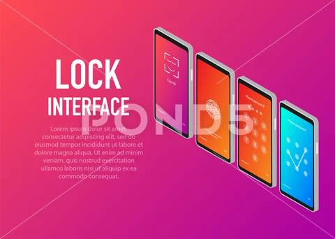 WebScreen lock authentication password smartphone background template ...