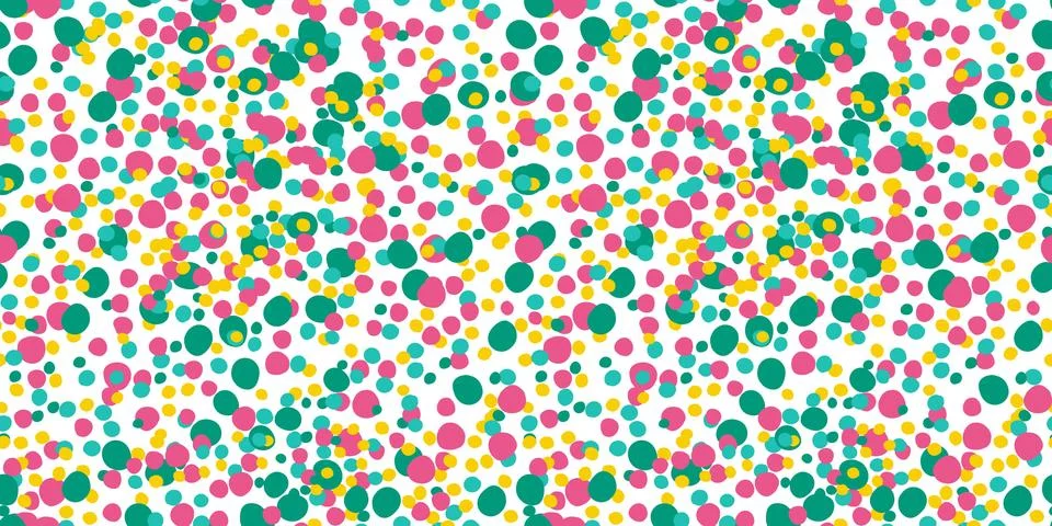 WebSeamless Colorful Abstract Dotted Pattern with Vibrant Pink, Green, and .. Illustrazione stock