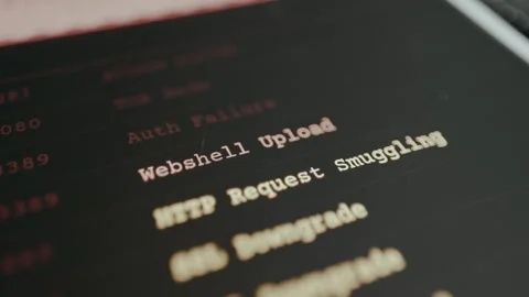 Webshell Upload Attack Tactics Selective Focus Display Video stock 330652810