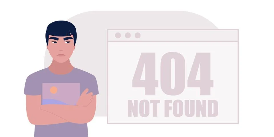 Website 404 error concept Ilustração Stock